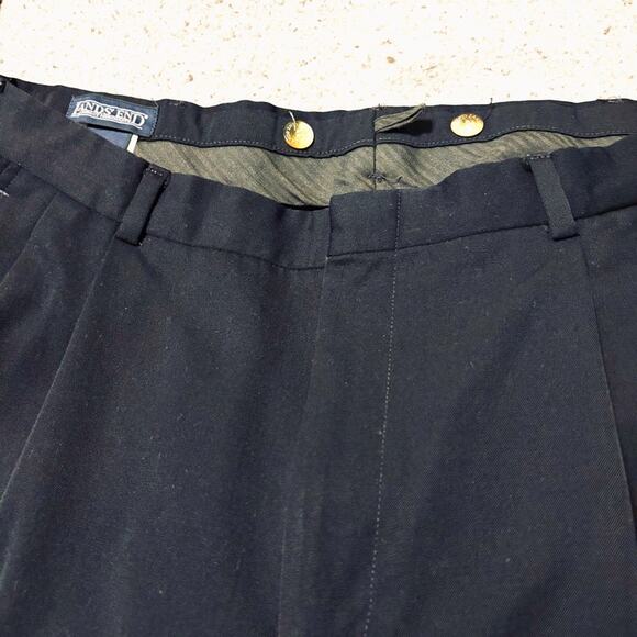 Lands' End Men's 100% Wool Traditional Pants  Navy Blue Size 36 - Picture 6 of 7